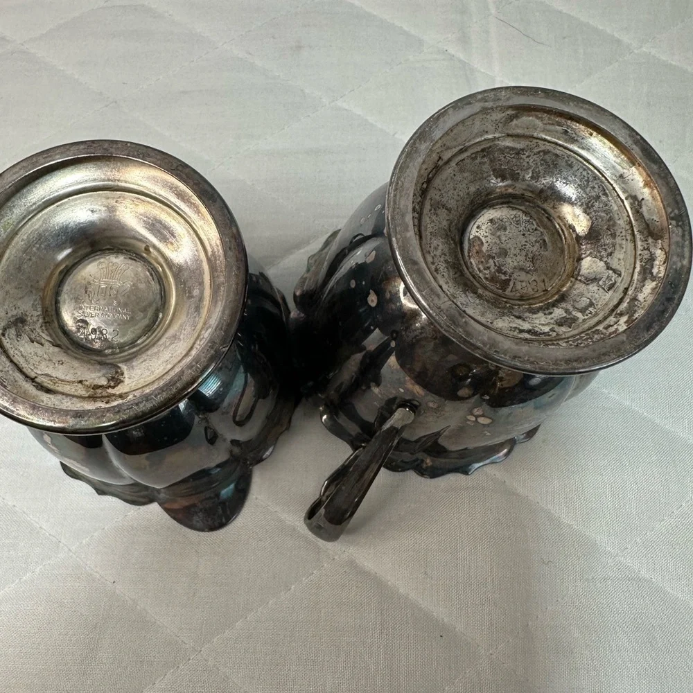 I gave Early American International Company Sugar And Cream Set Silver Plated